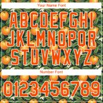 Personalized Citrus Fruit 3D Pattern Performance T-Shirt with Custom Name & Number - Green Orange-White Design Personalized