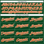 Custom Authentic Baseball Jersey - Personalized Green Orange-White with Name and Number Personalized Green Orange-White Authentic