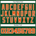 Custom Authentic Baseball Jersey - Personalized Green Orange-White with Name and Number Personalized Green Orange-White Authentic