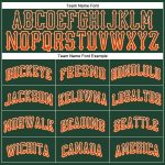 Custom Name and Number Authentic Baseball Jersey in Green Orange-White Drift Fashion Personalized Green Orange-White Authentic