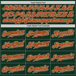 Custom Gradient Baseball Jersey with Personalized Name & Number - Green Orange White Fashion Team Jersey Personalized Green