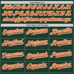 Personalized Authentic Green and Orange-White Sleeveless Baseball Jersey Personalized Green Orange-White Authentic Sleeveless