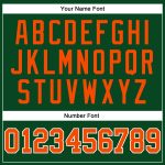 Custom Name and Number Authentic Sleeveless Baseball Jersey - Personalized Green Orange White Team Gear Personalized Green
