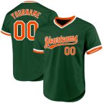Customizable Green and Orange-White Authentic Throwback Baseball Jersey with Personalized Name and Number Personalized Green