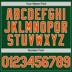 Customizable Green and Orange-White Authentic Throwback Baseball Jersey with Personalized Name and Number Personalized Green