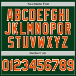 Custom Personalized Green Orange-White Baseball Jersey with Team Name and Number - Authentic Throwback Style Personalized