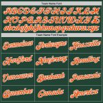 Custom Team Performance T-Shirt with Personalized Name & Number - Green Orange-White Personalized Green Orange-White Performance