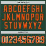 Custom Team Performance T-Shirt with Personalized Name & Number - Green Orange-White Personalized Green Orange-White Performance