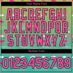 Personalized Hawaii Flamingo Performance T-Shirt with Custom Name & Number - Green Pink-Black 3D Pattern Design Personalized