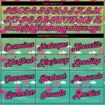 Personalized Hawaii Flamingo Performance T-Shirt with Custom Name & Number - Green Pink-Black 3D Pattern Design Personalized