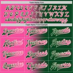 Custom Gradient Varsity Letterman Jacket with Name and Number - Personalized Pink-Cream Green Full-Snap Bomber Fashion Jacket