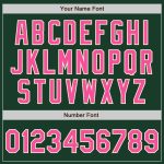 Custom Name Number Varsity Letterman Jacket Green Pink Cream Bomber Full-Snap Fashion Jacket Personalized Green Pink-Cream
