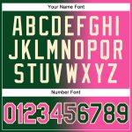 Custom Unisex Softball Jersey with Name and Number - Personalized Two-Button Fashion in Green Pink-Cream Gradient Personalized