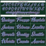 Custom Team Baseball Jersey with Personalized Name and Number - Green Pink Light Blue Authentic Design Personalized Green