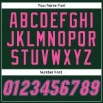 Custom Team Baseball Jersey with Personalized Name and Number - Green Pink Light Blue Authentic Design Personalized Green