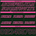 Custom Basketball Shorts with Personalized Name and Number, Green Pink Pinstripe Fade Fashion Design Personalized Green Pink
