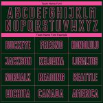 Custom Name and Number Soccer Jersey - Personalized Green Pink Pinstripe Fade Fashion Sublimation Uniform Personalized Green