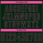 Custom Name and Number Soccer Jersey - Personalized Green Pink Pinstripe Fade Fashion Sublimation Uniform Personalized Green