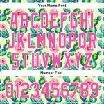 Personalized Baseball Jersey with Green Pink White 3D Cactus Festival Design Personalized Green Pink-White 3D Pattern Design