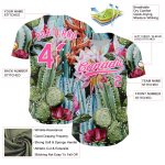 Custom Cactus Festival Jersey with Personalized Name & Number - Green Pink-White 3D Pattern Authentic Baseball Jersey Personalized