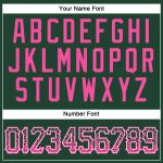 Customizable Green Pink-White Authentic Drift Baseball Jersey with Team Name and Number Personalized Green Pink-White Authentic