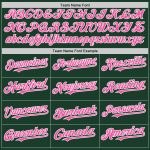 Custom Name and Number Personalized Baseball Jersey Green Pink White Authentic Sleeveless Team Apparel Personalized Green