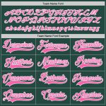 Custom Team Hockey Jersey Personalized with Name & Number - Green Pink White Personalized Green Pink-White Hockey Jersey