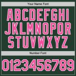 Custom Authentic Baseball Jersey with Personalized Name and Number - Green Pink White Line Design Personalized Green Pink-White