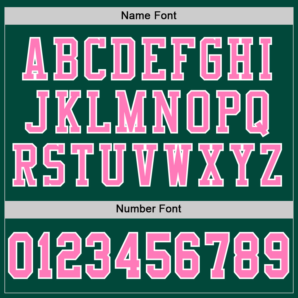 Personalized Green Pink-White Mesh Authentic Football Jersey Team Custom Name and Number Custom Authentic Football Jersey with Personalized Name and Number - Green Pink White Mesh Personalized Green Pink-White - Image 4