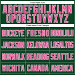 Personalized Throwback Baseball Jersey - Green Pink White Mesh Design Personalized Green Pink-White Mesh Authentic Throwback