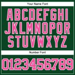Personalized Throwback Baseball Jersey - Green Pink White Mesh Design Personalized Green Pink-White Mesh Authentic Throwback