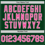 Custom Personalized Throwback Baseball Jersey - Green Pink White Mesh with Name and Number Personalized Green Pink-White