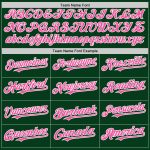 Custom Personalized Throwback Baseball Jersey - Green Pink White Mesh with Name and Number Personalized Green Pink-White