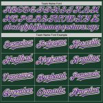 Custom Name and Number Authentic Baseball Jersey in Green Purple-Cream - Personalized Team Jersey in 3 Colors Personalized