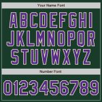 Custom Name and Number Authentic Baseball Jersey in Green Purple-Cream - Personalized Team Jersey in 3 Colors Personalized