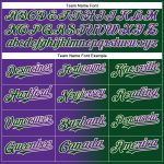 Custom Name and Number Unisex Two-Button Softball Jersey - Personalized Green Purple-Cream Gradient Fashion Personalized