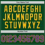 Custom Name Number Baseball Jersey - Personalized Authentic Green Purple Gold Throwback Team Jersey Personalized Green Purple-Gold