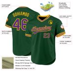 Custom Name Number Baseball Jersey - Personalized Authentic Green Purple Gold Throwback Team Jersey Personalized Green Purple-Gold