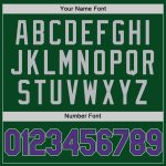 Custom Name and Number Authentic Throwback Baseball Jersey - Personalized Green Purple-Gray Team Jersey Personalized Green