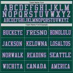 Custom Authentic Football Jersey with Personalized Name and Number - Green Purple-Gray Mesh Team Apparel Personalized Green