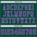 Custom Authentic Football Jersey with Personalized Name and Number - Green Purple-Gray Mesh Team Apparel Personalized Green