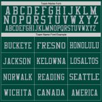 Custom Authentic Throwback Football Jersey - Personalized Green Purple-Gray with Team Name & Number Personalized Green Purple-Gray