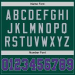 Custom Authentic Throwback Football Jersey - Personalized Green Purple-Gray with Team Name & Number Personalized Green Purple-Gray