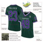 Custom Authentic Throwback Football Jersey - Personalized Green Purple-Gray with Team Name & Number Personalized Green Purple-Gray