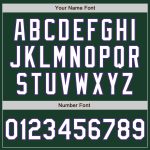 Custom Team Name and Number Softball Jersey - Personalized Two-Button Unisex Green Purple Pinstripe Personalized Green Purple