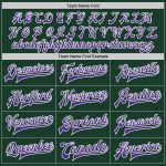 Custom Name Number Bomber Jacket Green Purple White Varsity Letterman Full-Snap Personalized Team Apparel Personalized Green