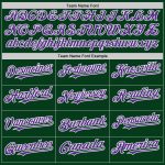 Custom Personalized Green Purple-White Authentic Baseball Jersey with Name and Number - Team Throwback Design Personalized