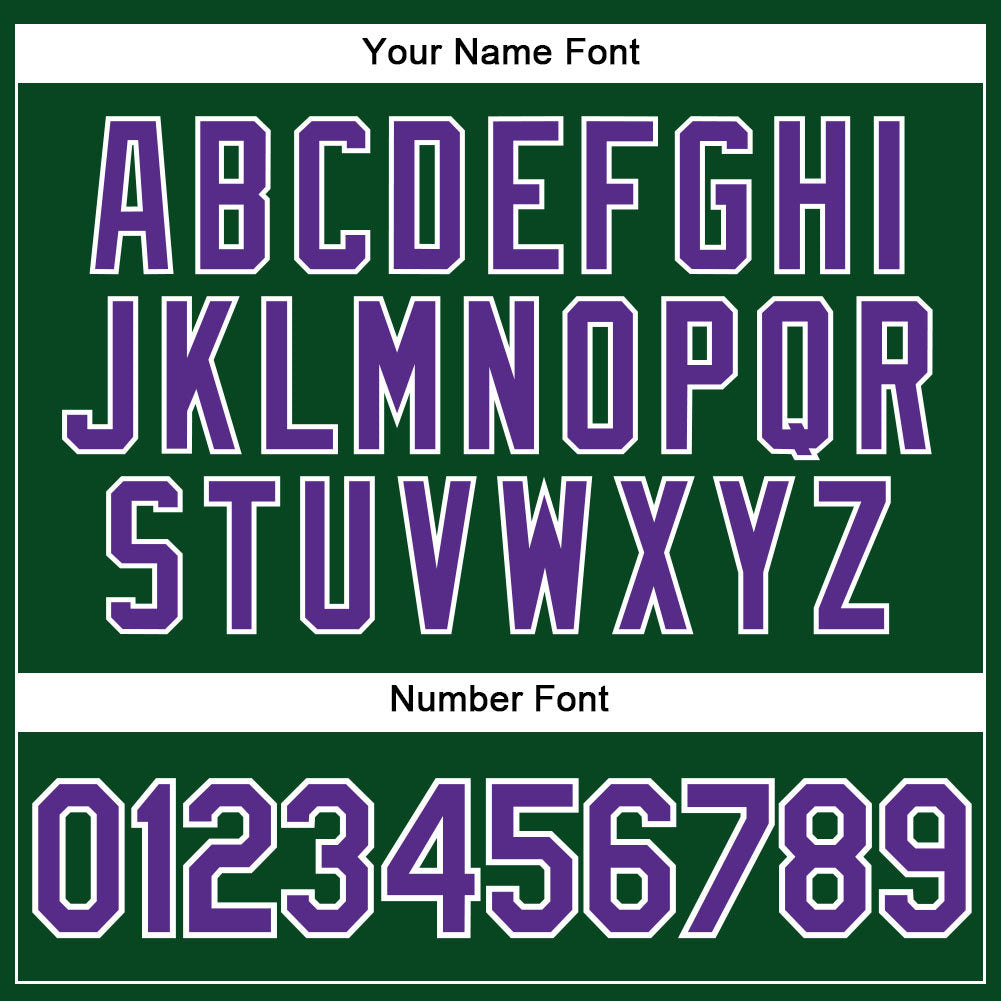 Personalized Green Purple-White Performance Vapor Golf Polo Shirt Team Custom Name and Number Custom Team Name Number Performance Golf Polo Shirt Green Purple White Personalized Green Purple-White Performance Vapor - Image 5