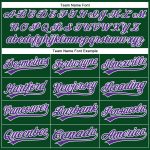 Custom Team Name Number Performance Golf Polo Shirt Green Purple White Personalized Green Purple-White Performance Vapor