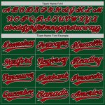 Custom Name and Number Authentic Throwback Baseball Jersey - Personalized Green Red-Black Team Jersey Personalized Green